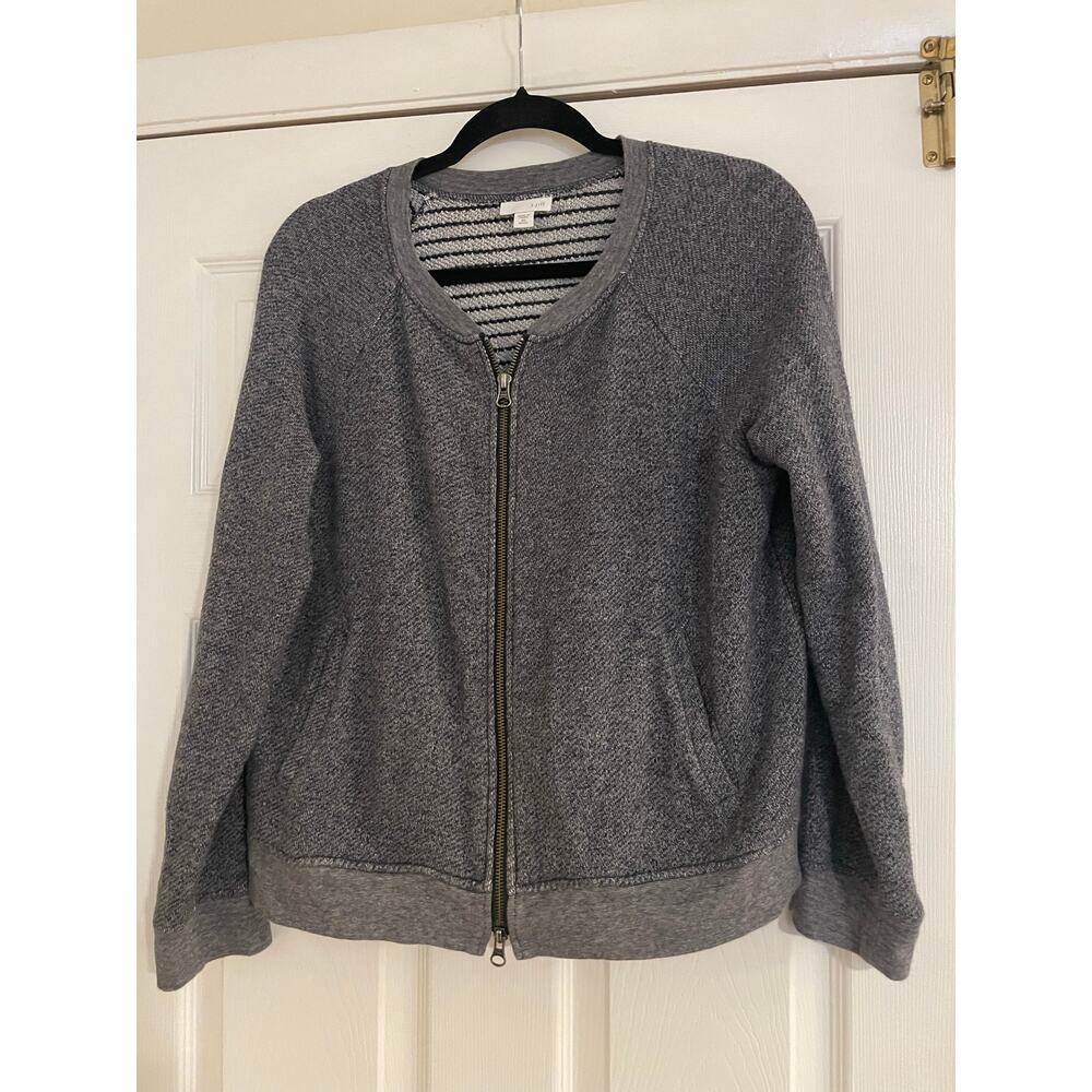 J. Jill gray zip cardigan/ jacket size Petite xs
